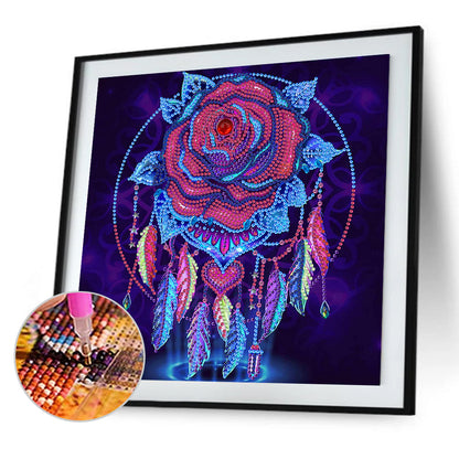 Flower Dream Catcher - Special Shaped Drill Diamond Painting 30*30CM