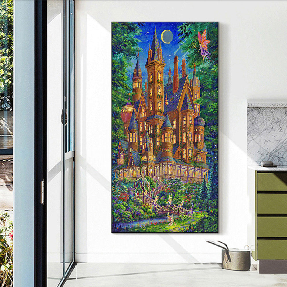 Fairy Castle - Full Round Drill Diamond Painting 35*55CM