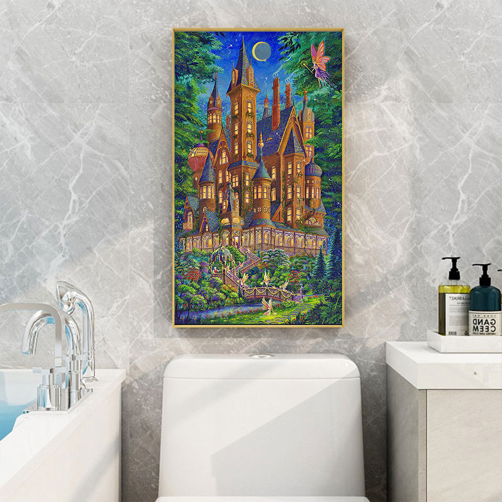 Fairy Castle - Full Round Drill Diamond Painting 35*55CM