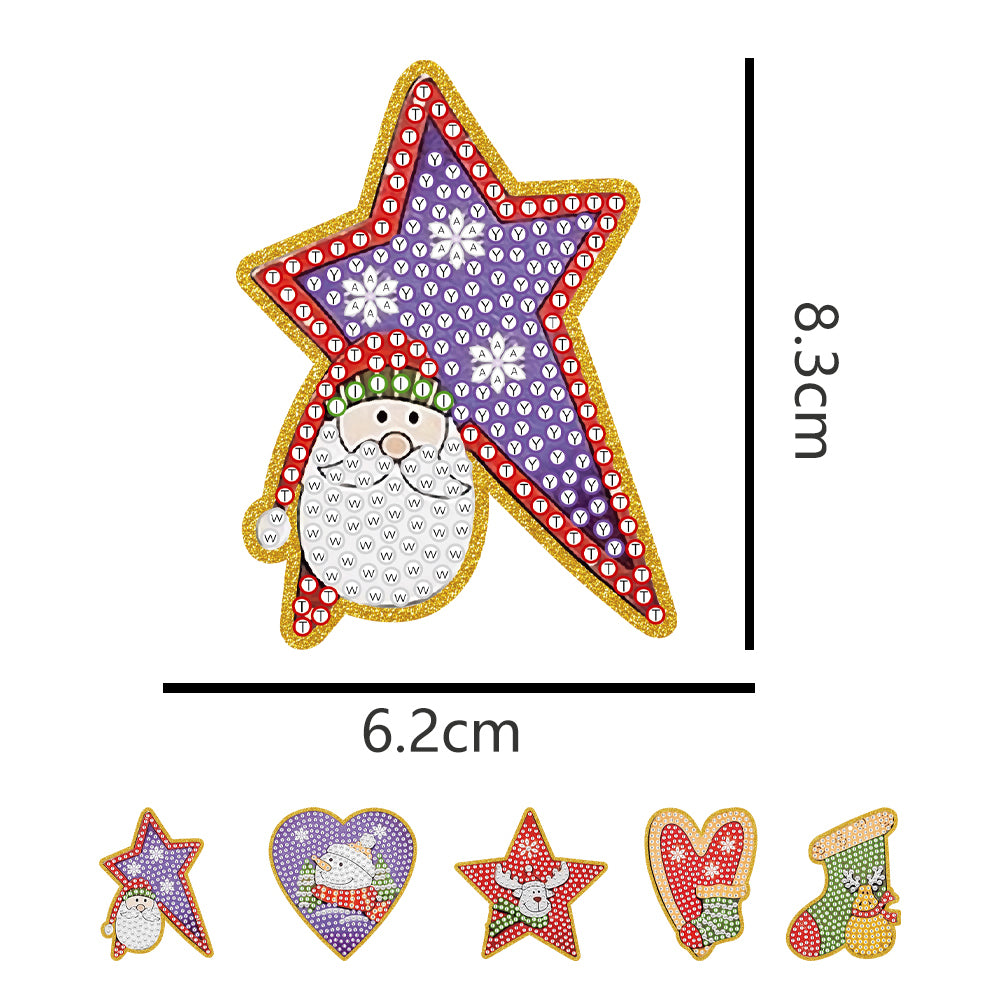 5pcs Diamond Painting Atmosphere Decoration Handmade for Children Christmas Gift