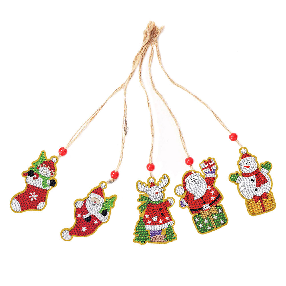 5pcs Diamond Painting Atmosphere Decoration Handmade for Children Christmas Gift