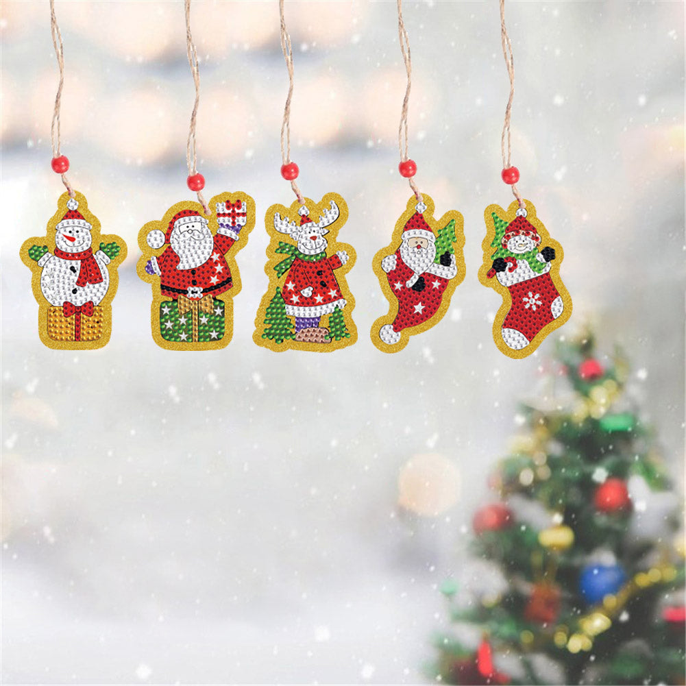 5pcs Diamond Painting Atmosphere Decoration Handmade for Children Christmas Gift