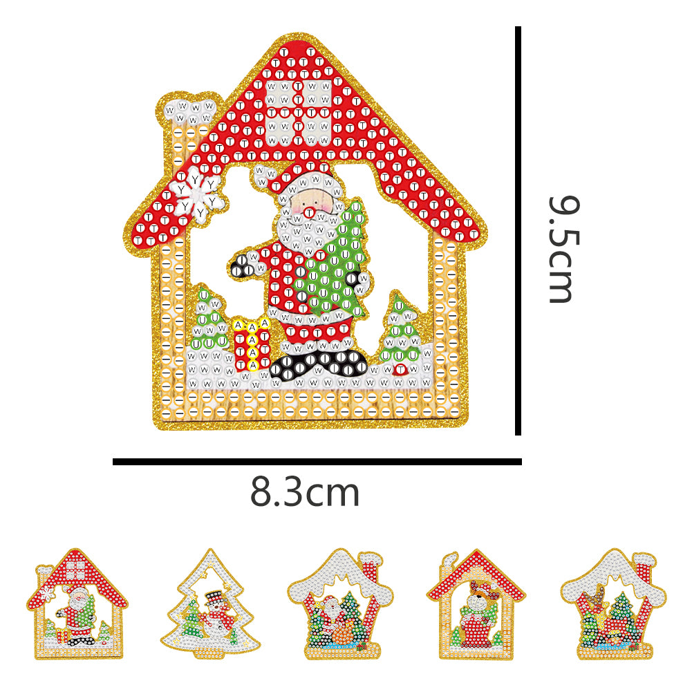 5pcs Diamond Painting Atmosphere Decoration Handmade for Children Christmas Gift