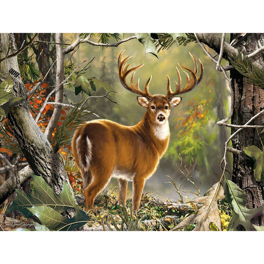 Deer In The Forest - Full Round Drill Diamond Painting 50*40CM