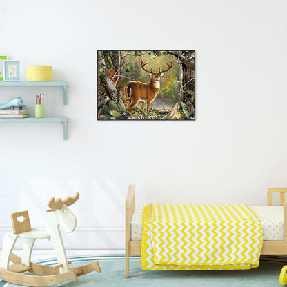 Deer In The Forest - Full Round Drill Diamond Painting 50*40CM