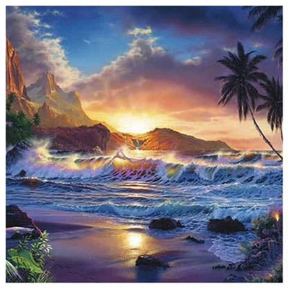 Beach - Full Square Drill Diamond Painting 30*30CM