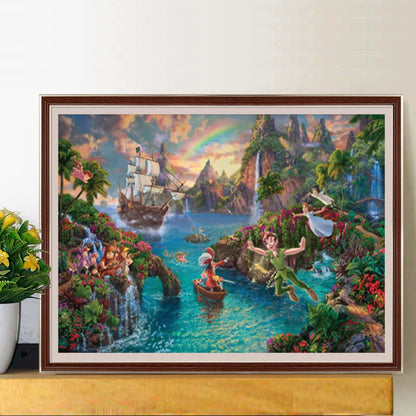 Disney Dreams Peter Pan'S Neverland - Full Round Drill Diamond Painting 50*30CM