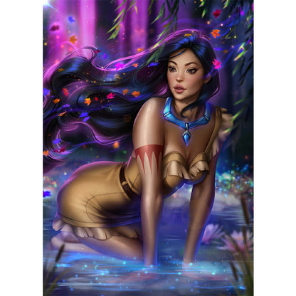 Princess Pocahontas - Full Round Drill Diamond Painting 30*40CM