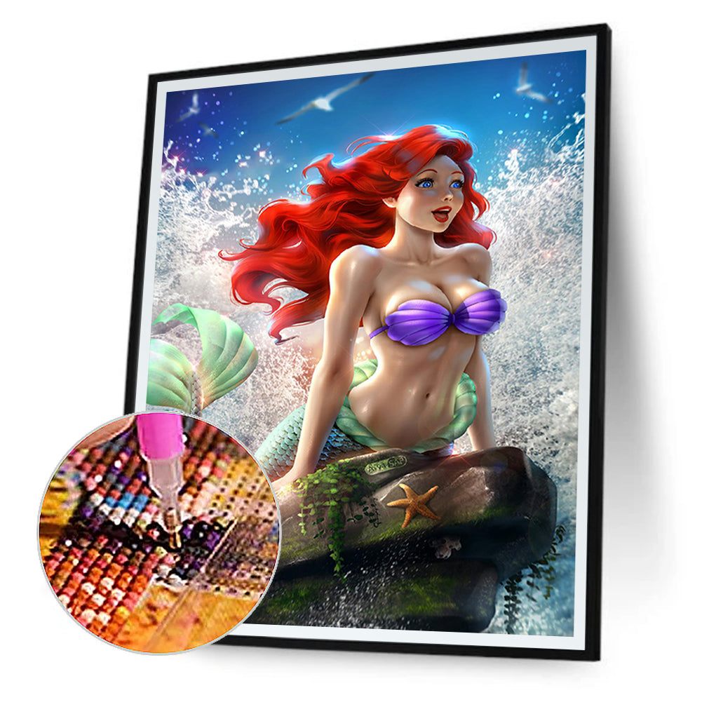 Princess Ariel - Full Round Drill Diamond Painting 30*40CM