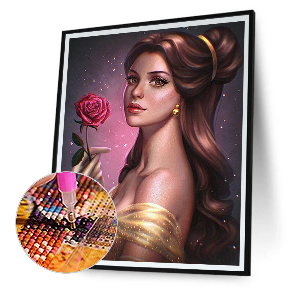 Princess Belle - Full Round Drill Diamond Painting 30*40CM