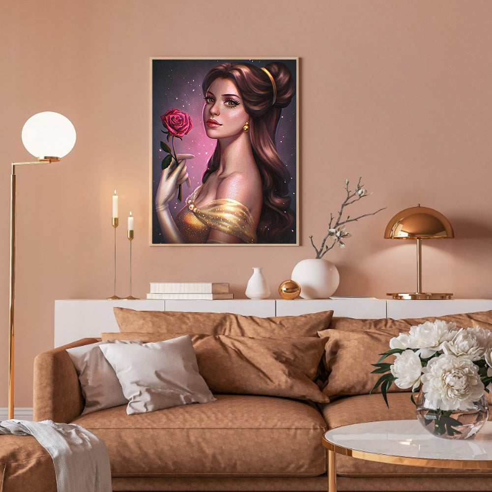 Princess Belle - Full Round Drill Diamond Painting 30*40CM