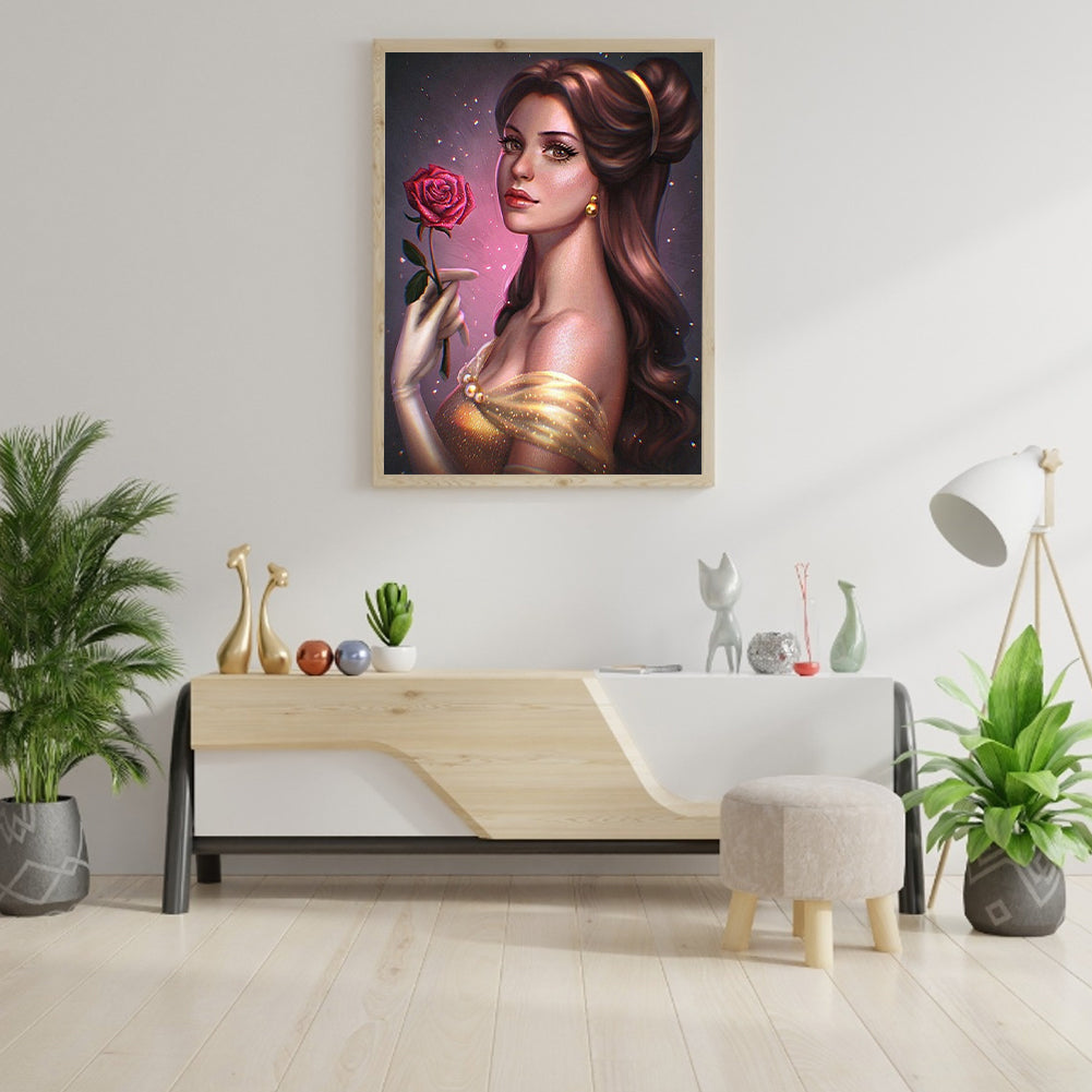 Princess Belle - Full Round Drill Diamond Painting 30*40CM