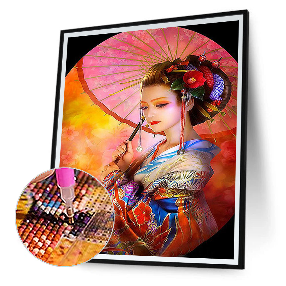 Japanese Girl - Full Round Drill Diamond Painting 40*50CM