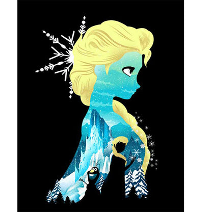 Elsa Silhouette - Full Square Drill Diamond Painting 40*50CM