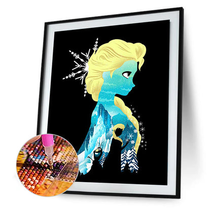 Elsa Silhouette - Full Square Drill Diamond Painting 40*50CM