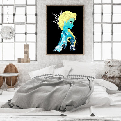 Elsa Silhouette - Full Square Drill Diamond Painting 40*50CM