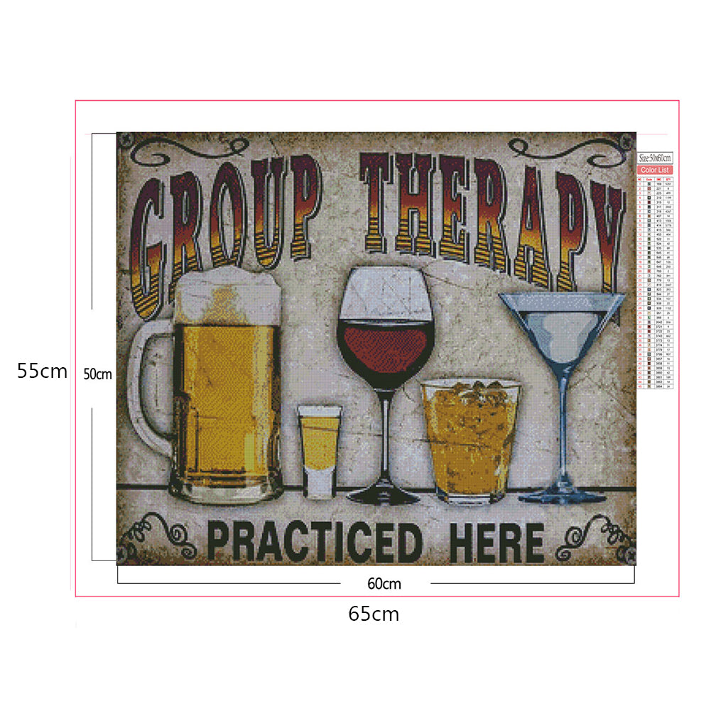 Wine Glass - Full Square Drill Diamond Painting 60*50CM
