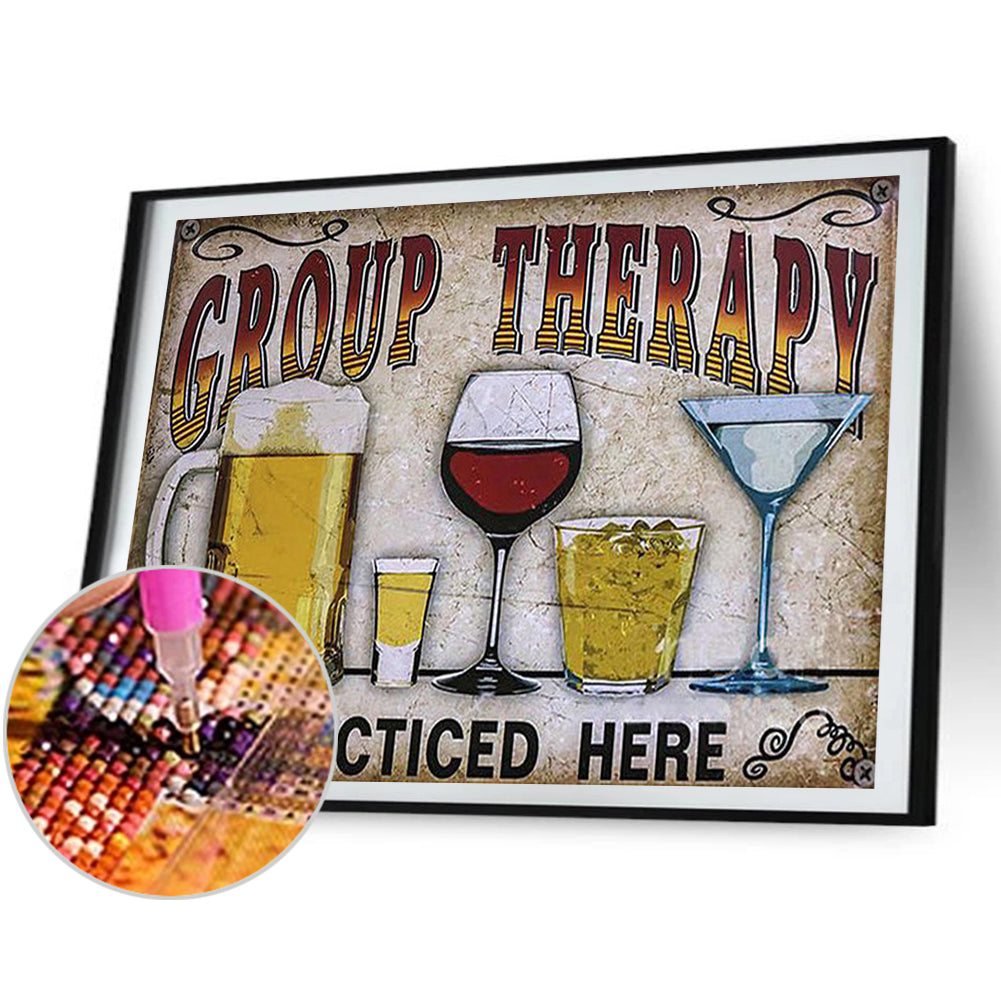Wine Glass - Full Square Drill Diamond Painting 60*50CM