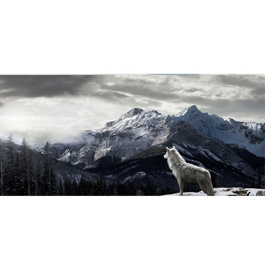 Highland Wolf - Full Square Drill Diamond Painting 80*40CM