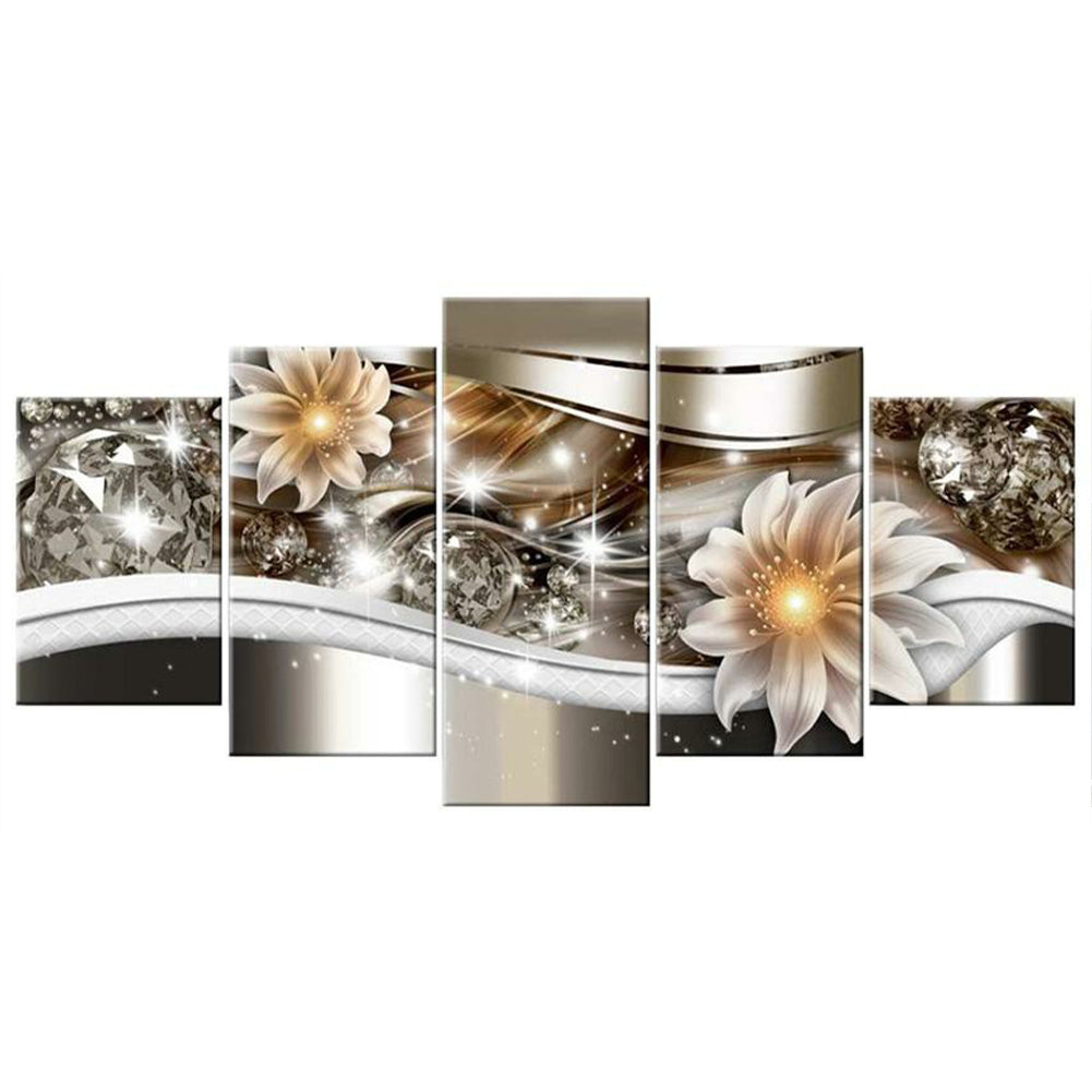 Metal Texture Flower - Full Square Drill Diamond Painting 95*45CM