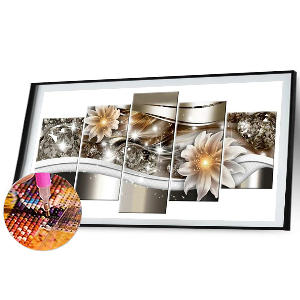 Metal Texture Flower - Full Square Drill Diamond Painting 95*45CM