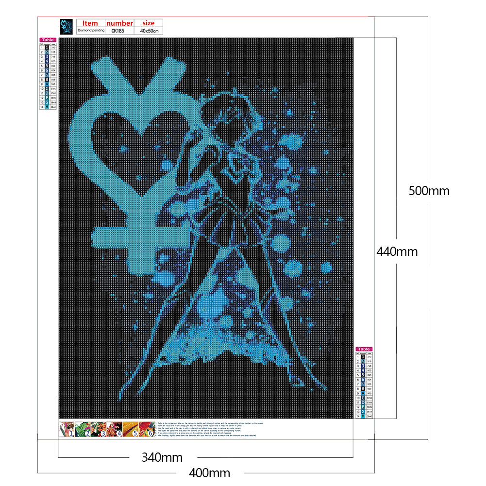 Sailor Moon - Full Square Drill Diamond Painting 40*50CM