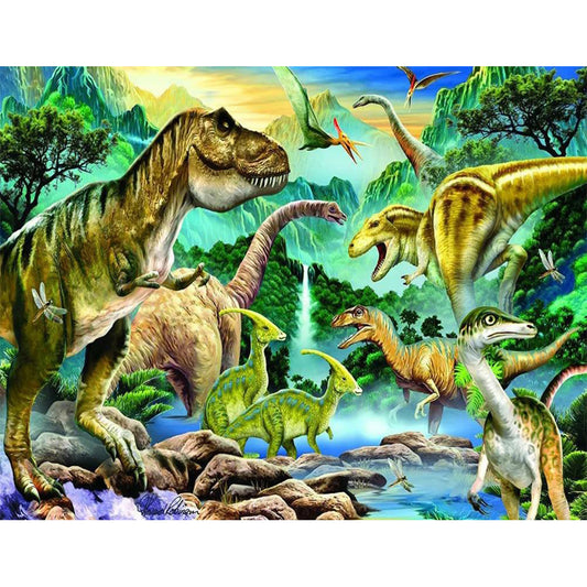 Dinosaur Paradise - Full Square Drill Diamond Painting 50*40CM