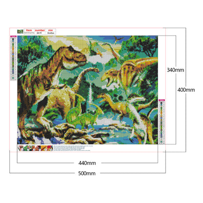 Dinosaur Paradise - Full Square Drill Diamond Painting 50*40CM