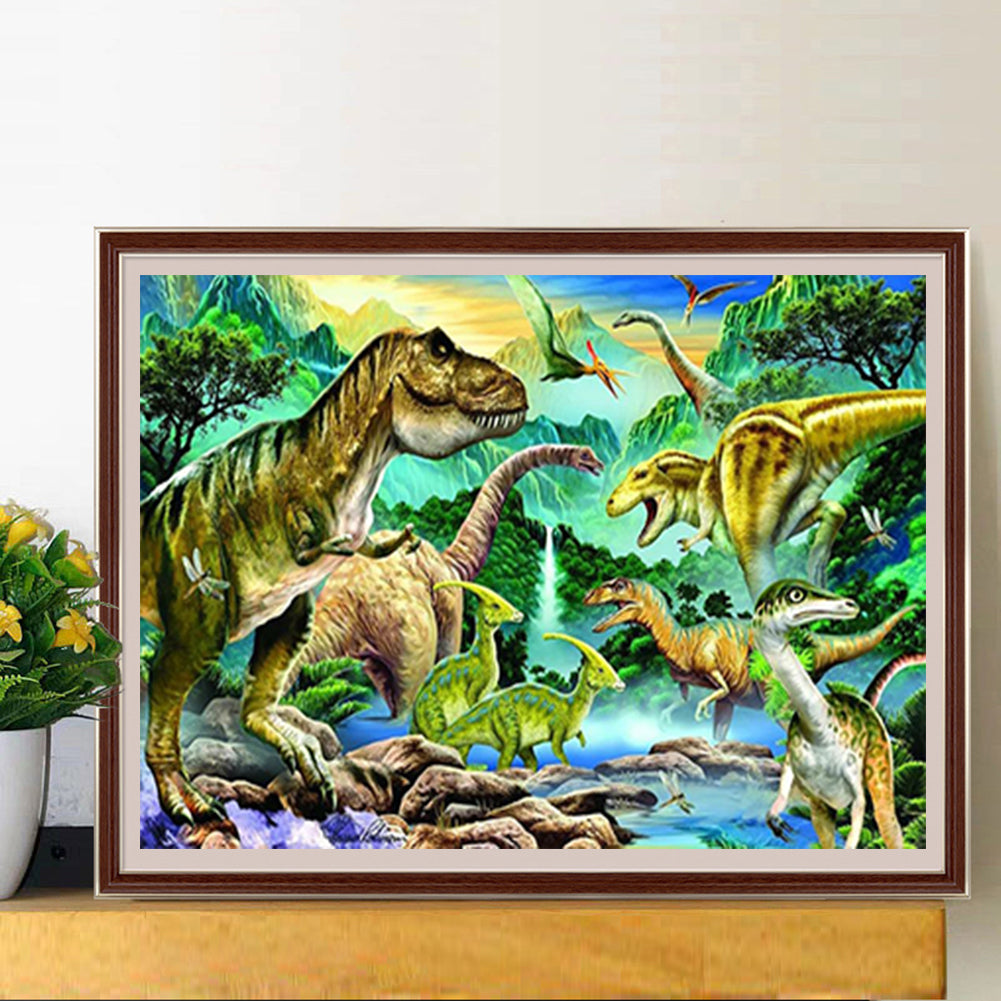 Dinosaur Paradise - Full Square Drill Diamond Painting 50*40CM