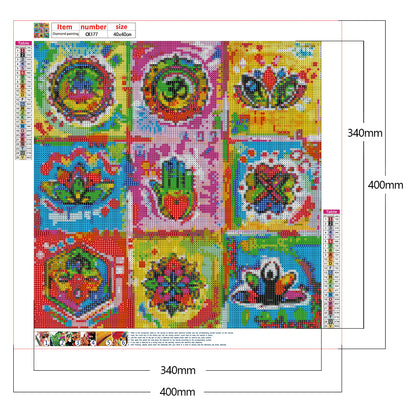 Meditation Puzzle - Full Square Drill Diamond Painting 40*40CM