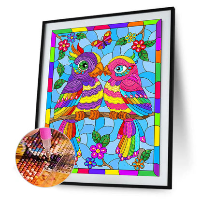 Rainbow Bird - Special Shaped Drill Diamond Painting 30*40CM