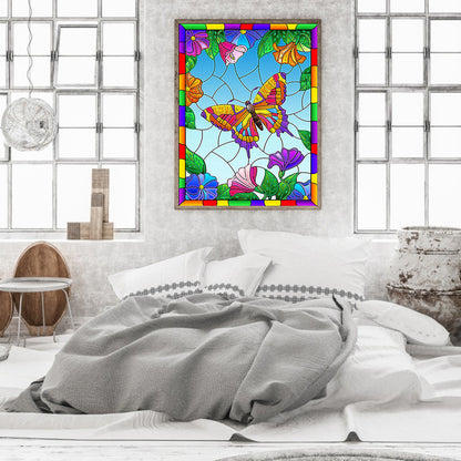 Rainbow Butterfly - Special Shaped Drill Diamond Painting 30*40CM