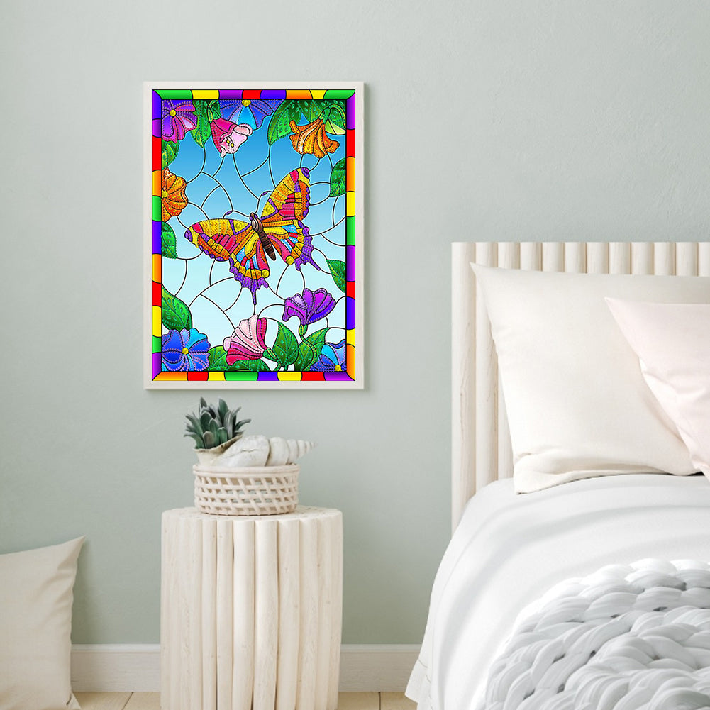 Rainbow Butterfly - Special Shaped Drill Diamond Painting 30*40CM