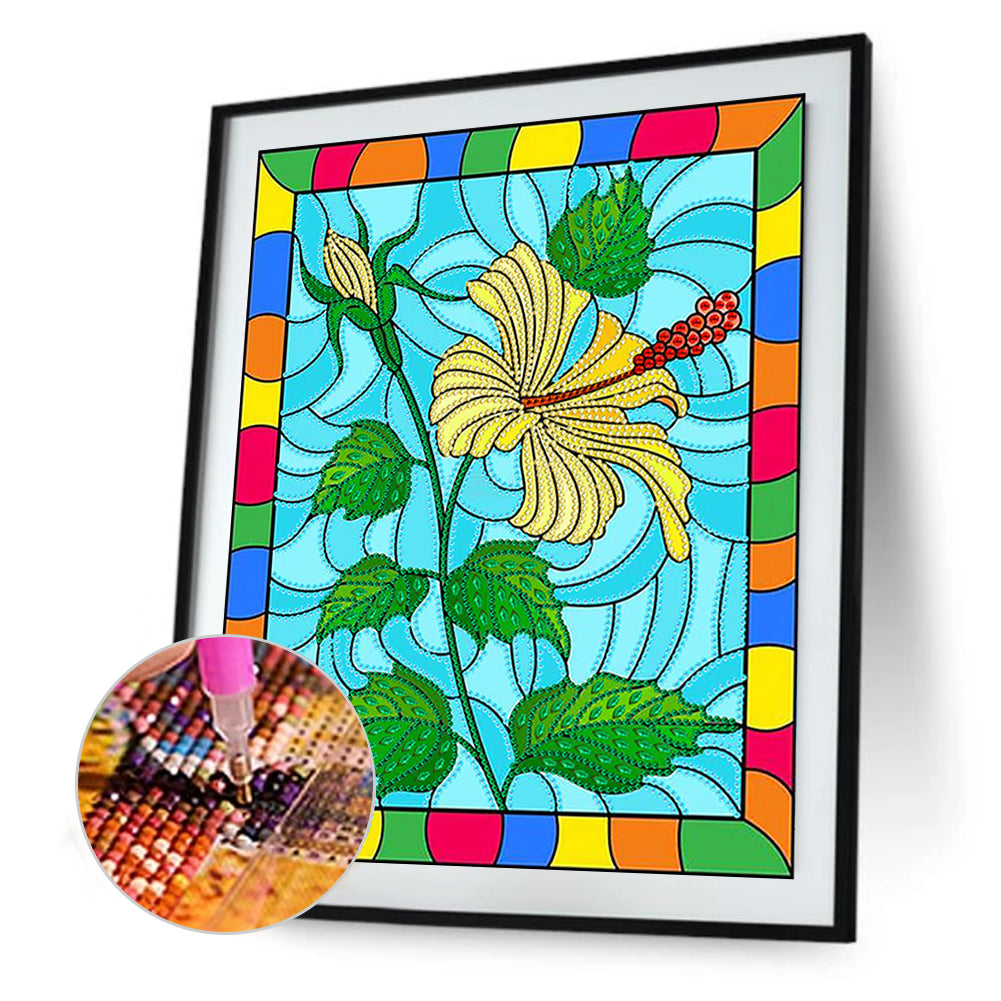 Rainbow Art Flower - Special Shaped Drill Diamond Painting 30*40CM