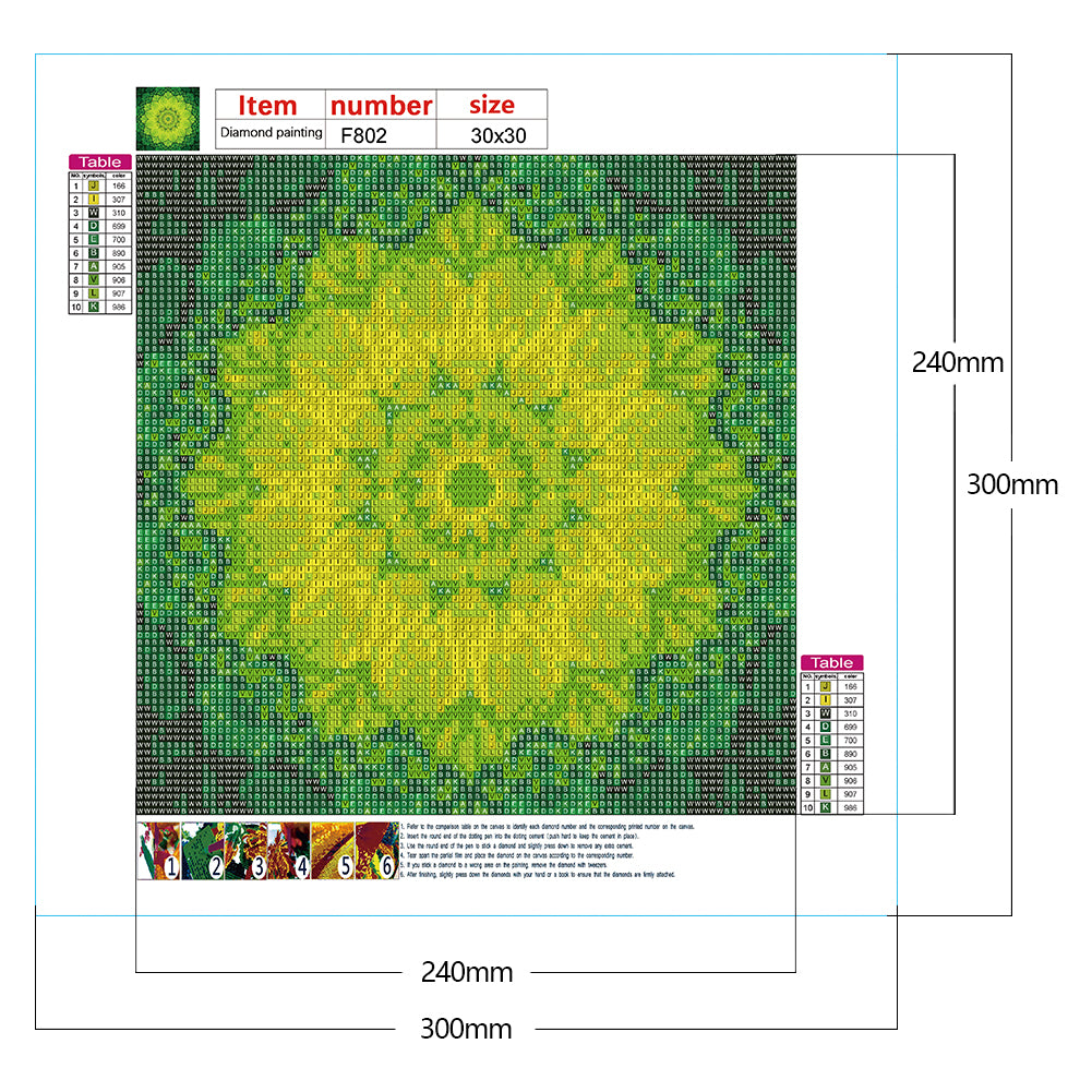 Mandala - Full Square Drill Diamond Painting 30*30CM