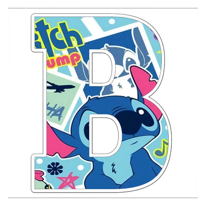 Stitch Alphabet - Full Round Drill Diamond Painting 30*30CM