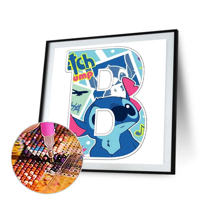 Stitch Alphabet - Full Round Drill Diamond Painting 30*30CM