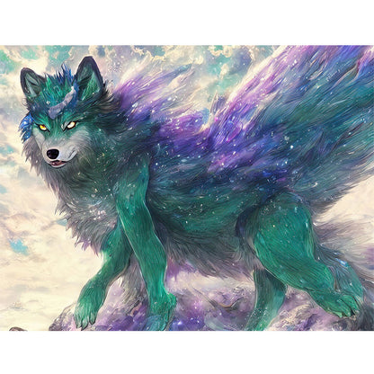 Ferocious Wolf - Full Round Drill Diamond Painting 40*30CM