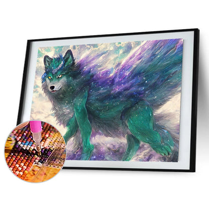 Ferocious Wolf - Full Round Drill Diamond Painting 40*30CM
