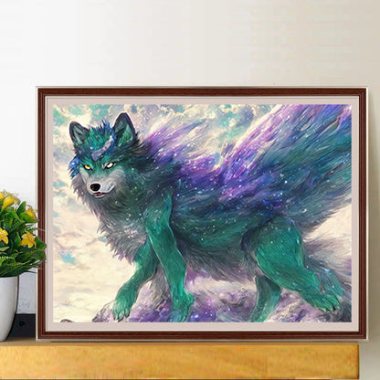Ferocious Wolf - Full Round Drill Diamond Painting 40*30CM