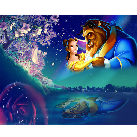 Beauty And The Beast - Full Round Drill Diamond Painting 40*30CM