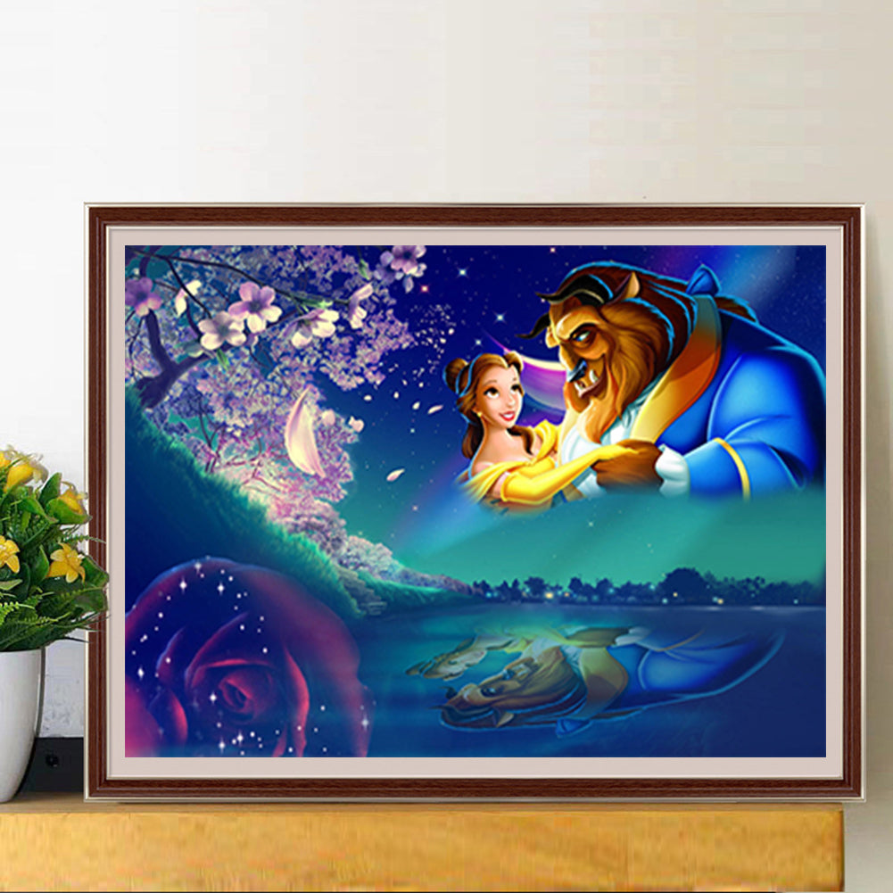 Beauty And The Beast - Full Round Drill Diamond Painting 40*30CM