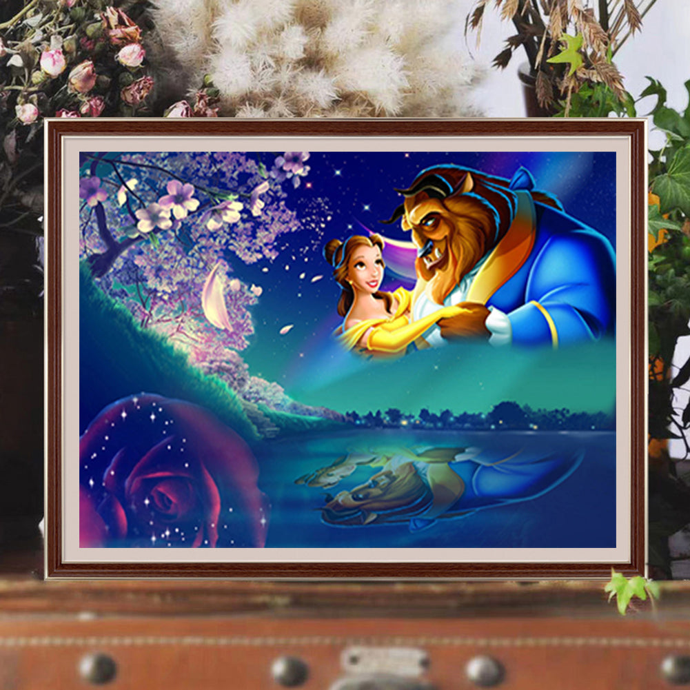 Beauty And The Beast - Full Round Drill Diamond Painting 40*30CM