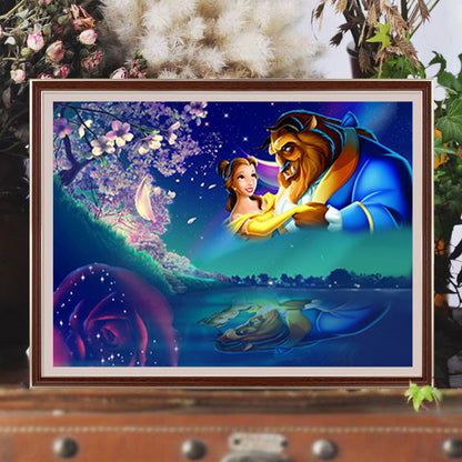 Beauty And The Beast - Full Round Drill Diamond Painting 40*30CM