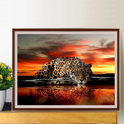 Ferocious Leopard - Full Round Drill Diamond Painting 50*40CM