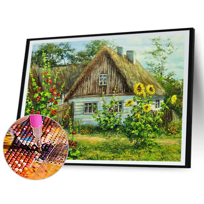 Garden Cottage - Full Round Drill Diamond Painting 60*50CM