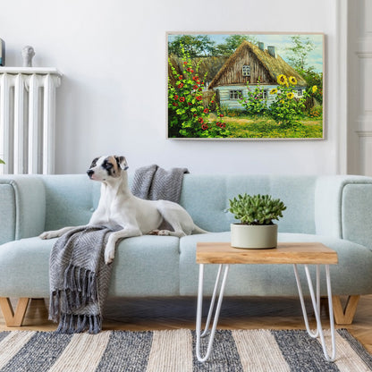 Garden Cottage - Full Round Drill Diamond Painting 60*50CM