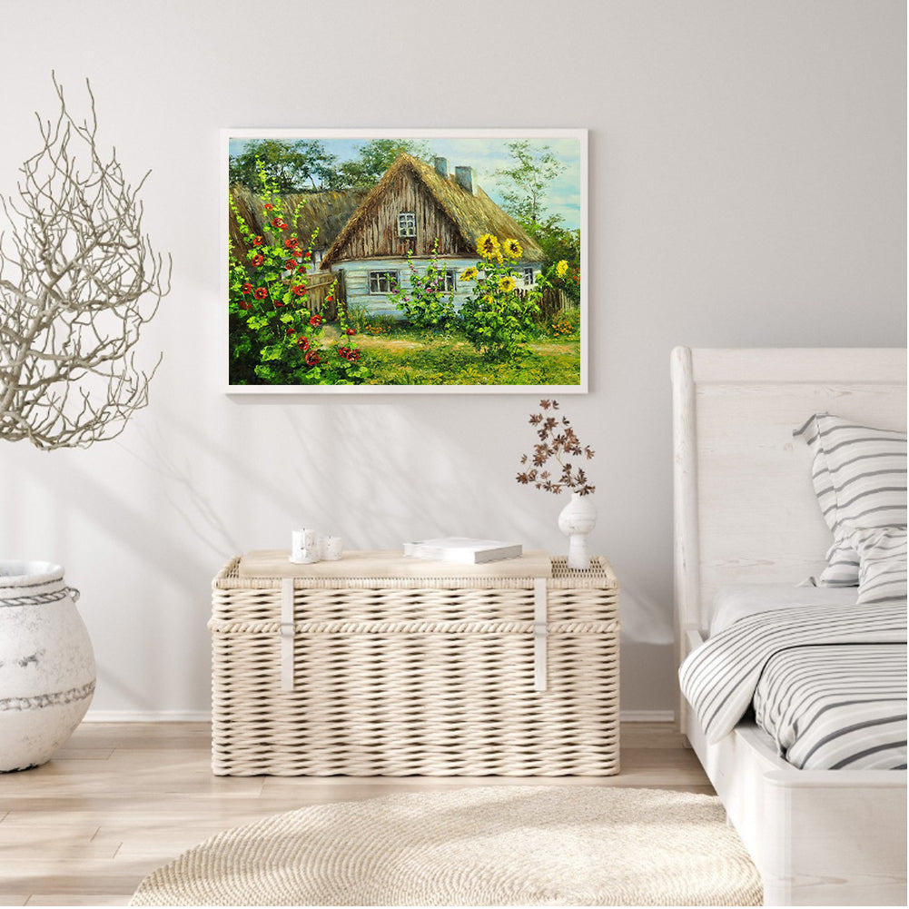 Garden Cottage - Full Round Drill Diamond Painting 60*50CM