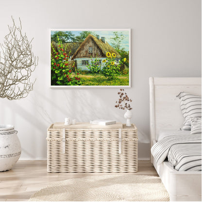 Garden Cottage - Full Round Drill Diamond Painting 60*50CM