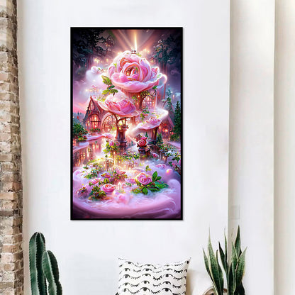 Rose Castle - Full Round Drill Diamond Painting 40*70CM